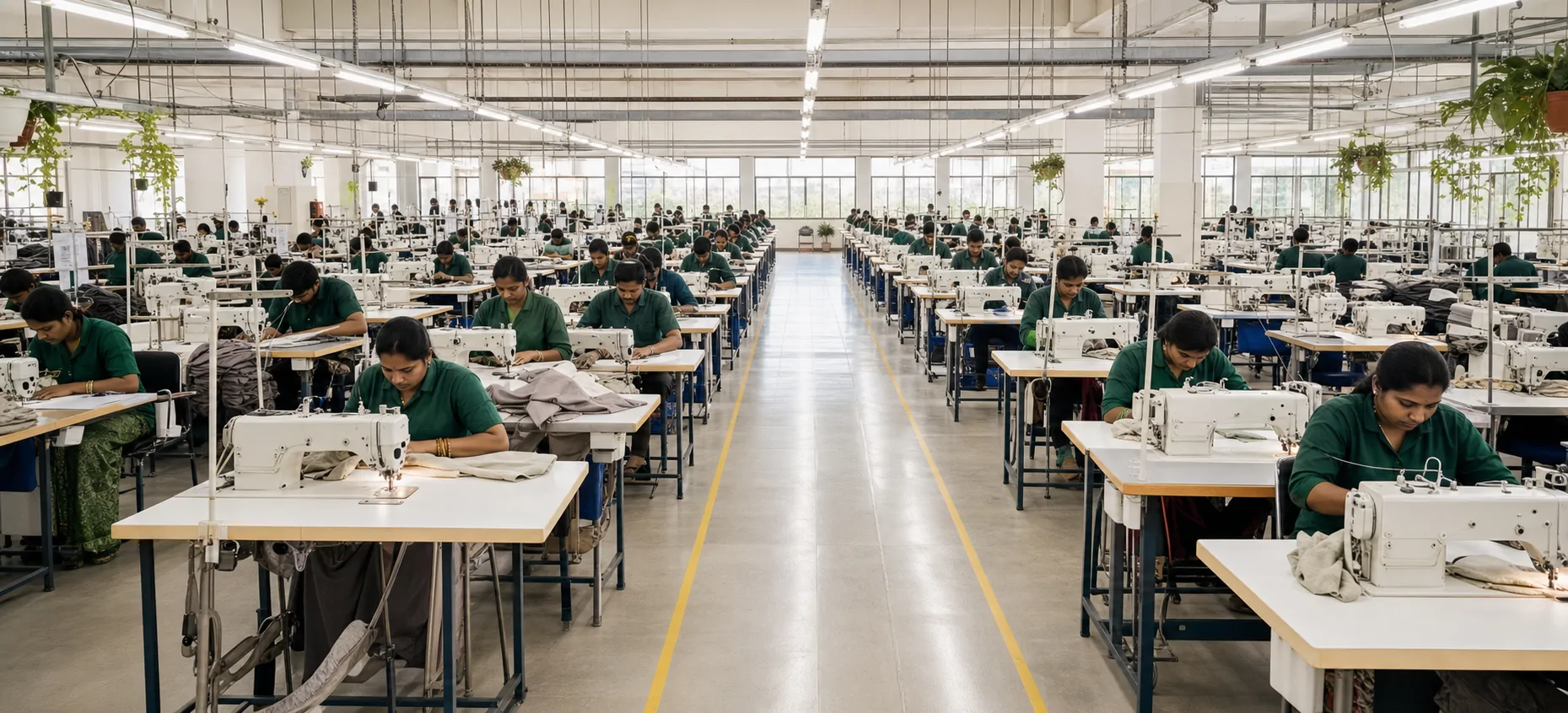 我们的服装生产车间